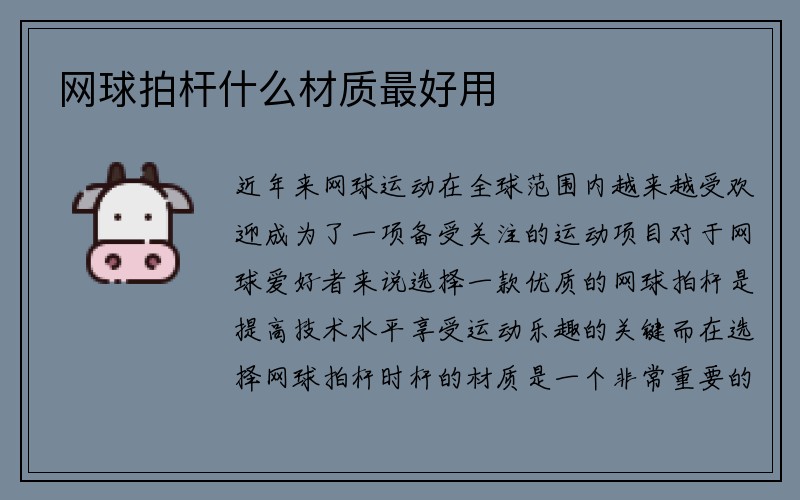 网球拍杆什么材质最好用